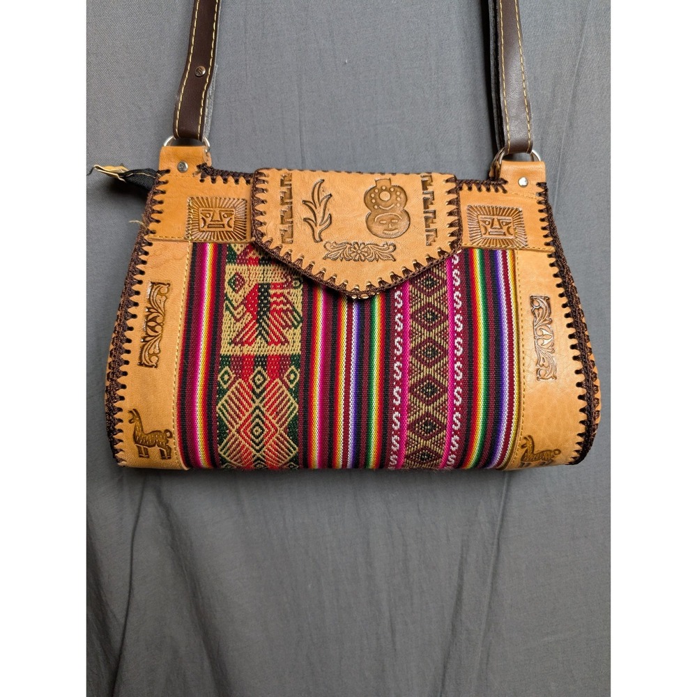 Women's Crossbody Bag Colorful Woven Pattern
